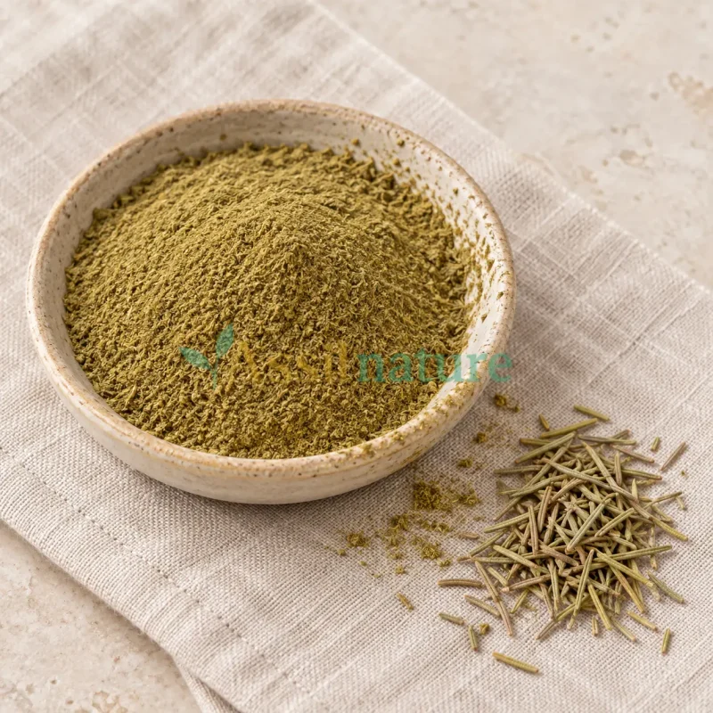 Moroccan rosemary powder with dried rosemary leaves